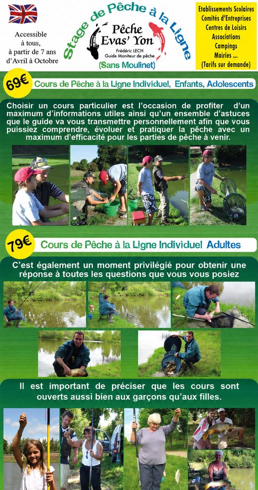 Stage de Pêche à La Ligne en Vendée Stage de Pêche à La Ligne en Vendée