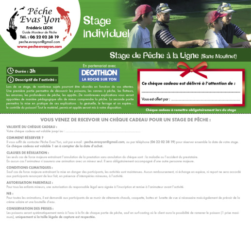 Stage de Pêche à La Ligne en Vendée Stage de Pêche à La Ligne en Vendée