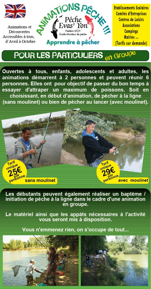 Animations Estivales Pêche en Vendée