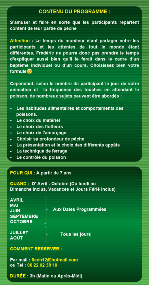 Animations Estivales Pêche en Vendée