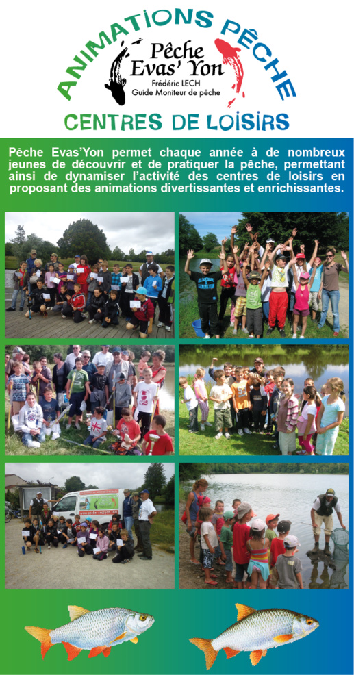 Animations Pêche, en Vendée, pour Centres de Loisirs