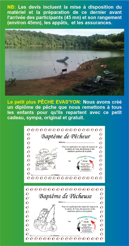 Animations Pêche, en Vendée, pour Centres de Loisirs