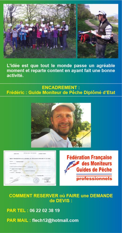 Animations Pêche, en Vendée, pour Centres de Loisirs