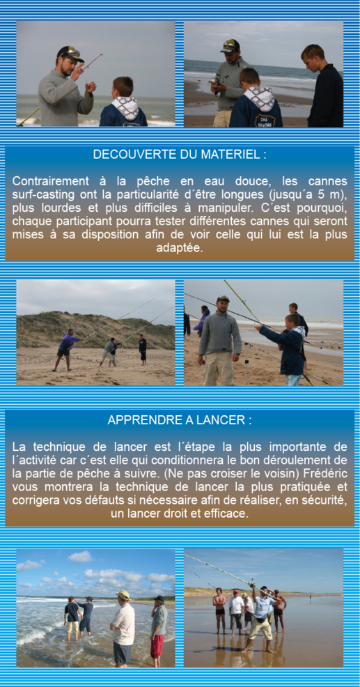 Stage Découverte du Surf-Casting en Vendée, en Groupe Stage Découverte du Surf-Casting en Vendée, en Groupe