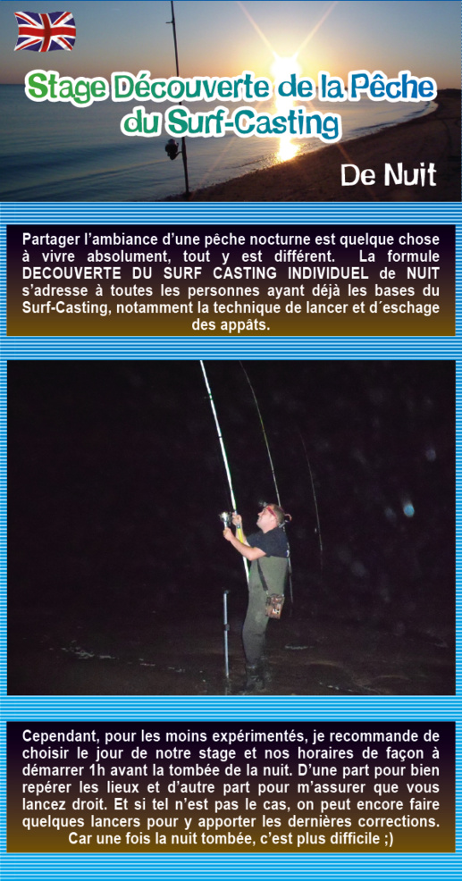 Stage Découverte du Surf-Casting en Vendée, de Nuit Stage Découverte du Surf-Casting en Vendée, de Nuit