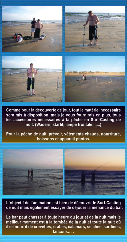 Stage Découverte du Surf-Casting en Vendée, de Nuit Stage Découverte du Surf-Casting en Vendée, de Nuit