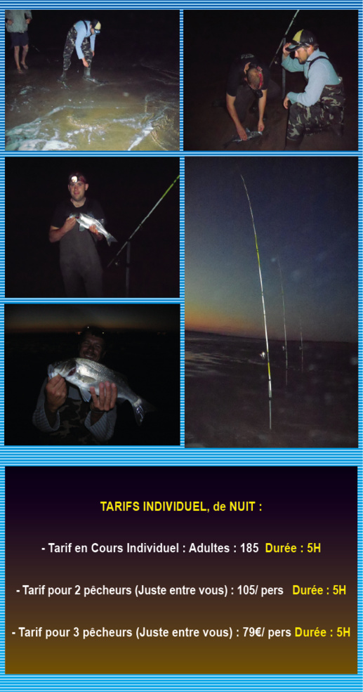 Stage Découverte du Surf-Casting en Vendée, de Nuit Stage Découverte du Surf-Casting en Vendée, de Nuit