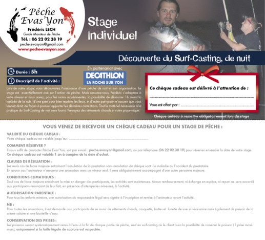 Stage Découverte du Surf-Casting en Vendée, de Nuit Stage Découverte du Surf-Casting en Vendée, de Nuit