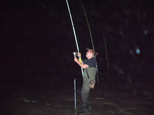 DECOUVERTE SURF-CASTING en VENDEE, de NUIT 