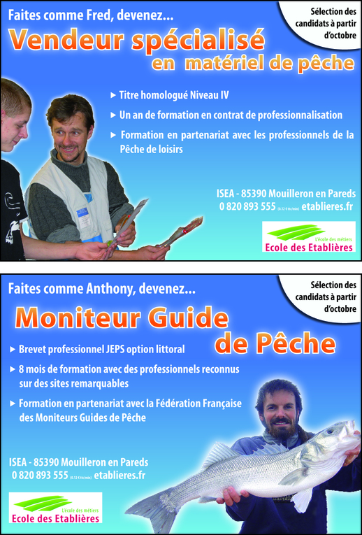 En 2012, Je me forme au métier de Vendeur Spécialisé en Magasin de Pêche