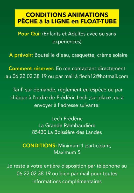 Pêche à la Ligne en Float-Tube Pêche à la Ligne en Float-Tube