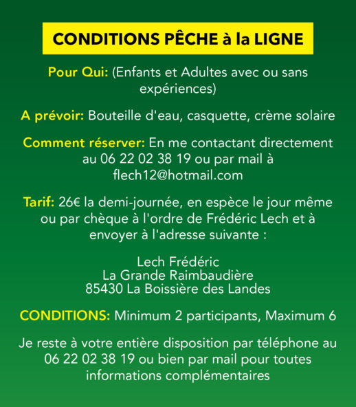 ANIMATIONS ESTIVALES PÊCHE JUILLET / AOÛT 2023 ANIMATIONS ESTIVALES PÊCHE JUILLET / AOÛT 2023