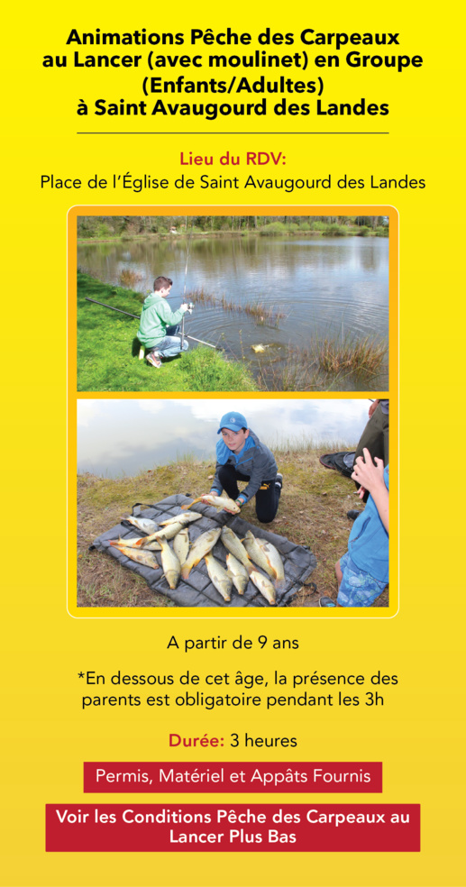 ANIMATIONS ESTIVALES PÊCHE JUILLET / AOÛT 2023 ANIMATIONS ESTIVALES PÊCHE JUILLET / AOÛT 2023