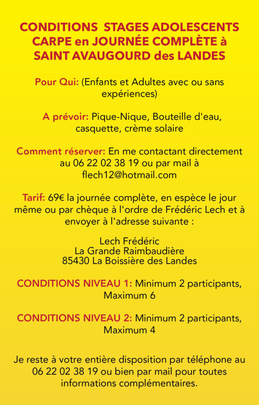 ANIMATIONS ESTIVALES PÊCHE JUILLET / AOÛT 2023 ANIMATIONS ESTIVALES PÊCHE JUILLET / AOÛT 2023