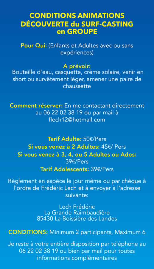 ANIMATIONS ESTIVALES PÊCHE JUILLET / AOÛT 2023 ANIMATIONS ESTIVALES PÊCHE JUILLET / AOÛT 2023