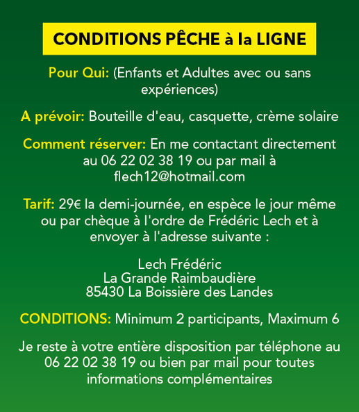 Animations Pêche à la Ligne en Groupe, en Vendée
