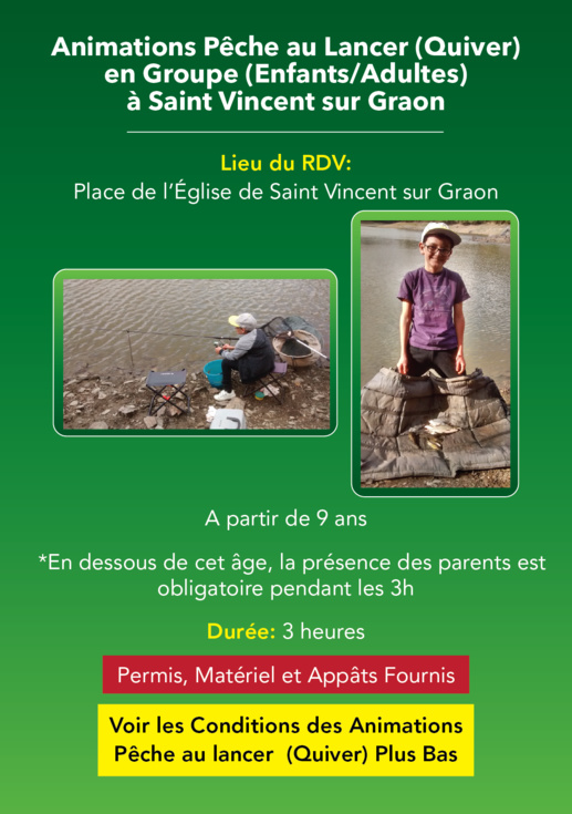 Animations Pêche au Lancer en Groupe, en Vendée