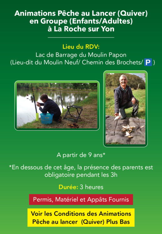 Animations Pêche au Lancer en Groupe, en Vendée