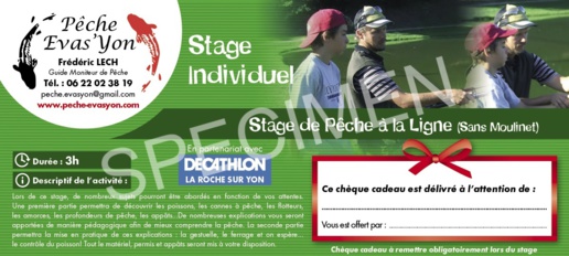 Offrez un Stage de Pêche en Vendée en Chèque Cadeaux