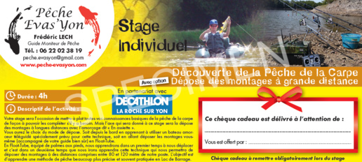 Offrez un Stage de Pêche en Vendée en Chèque Cadeaux