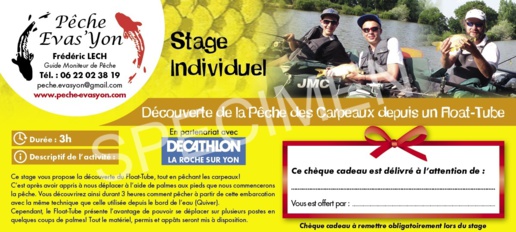 Offrez un Stage de Pêche en Vendée en Chèque Cadeaux