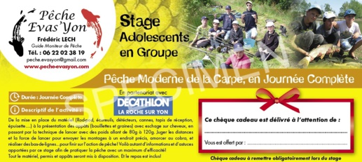 Offrez un Stage de Pêche en Vendée en Chèque Cadeaux