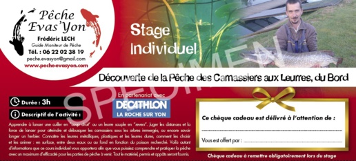 Offrez un Stage de Pêche en Vendée en Chèque Cadeaux
