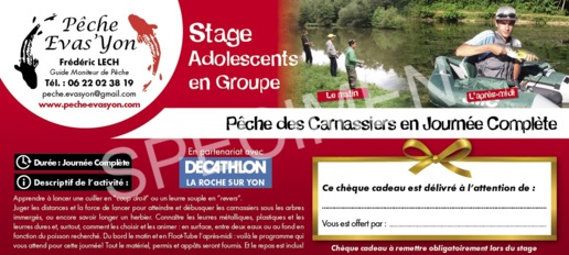 Offrez un Stage de Pêche en Vendée en Chèque Cadeaux
