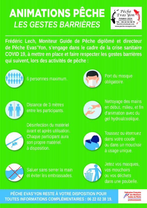COVID 19 : Protocole Sanitaire Pêche Evas'Yon