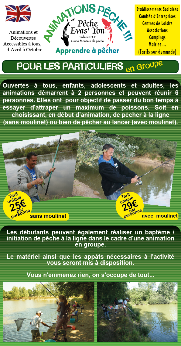 Animations Estivales Pêche en Vendée