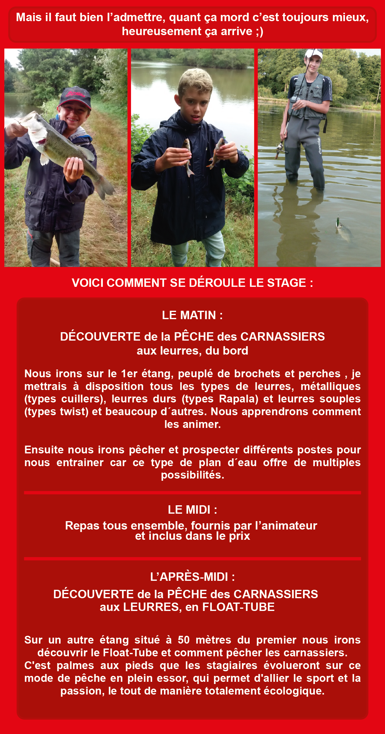Stage Carnassiers Ados, Journée Complète, en Vendée