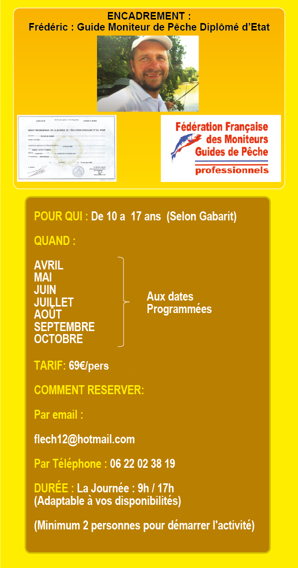 Stage Adolescents Carpe, en Journée Complète, en Vendée
