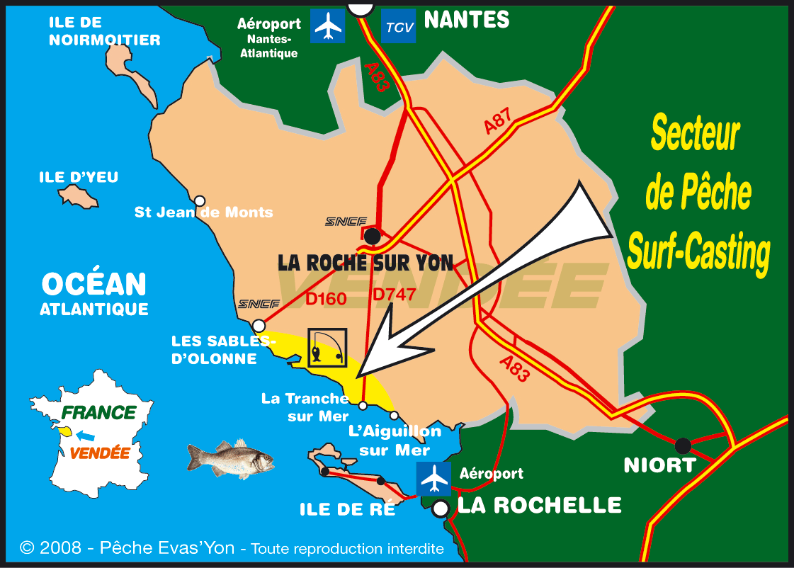 DECOUVERTE SURF-CASTING en VENDEE, de NUIT  DECOUVERTE SURF-CASTING en VENDEE, de NUIT