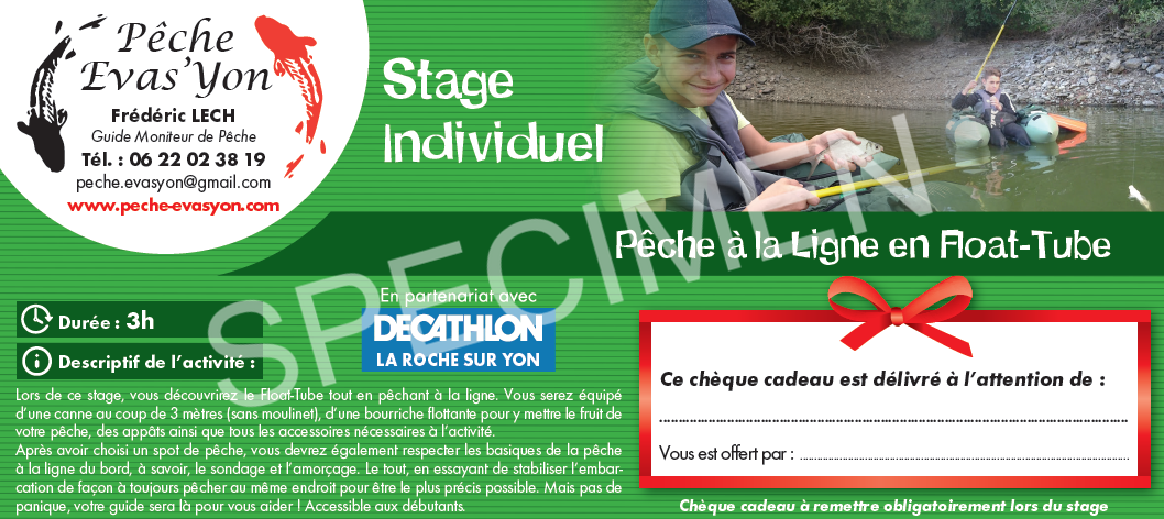 Offrez un Stage de Pêche en Vendée en Chèque Cadeaux