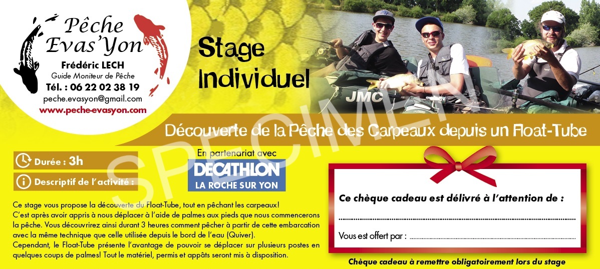 Offrez un Stage de Pêche en Vendée en Chèque Cadeaux