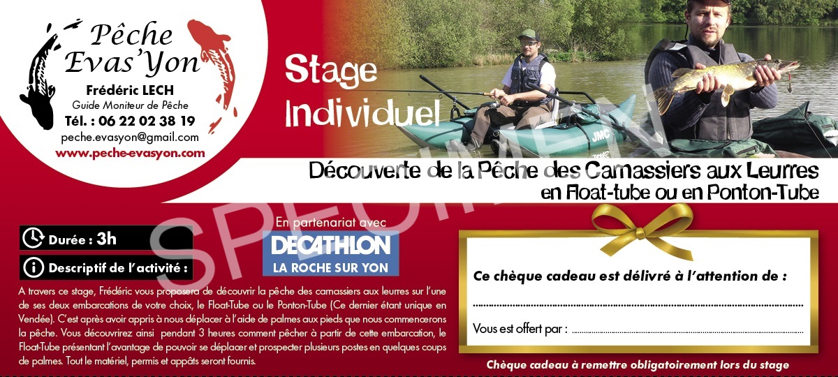 Offrez un Stage de Pêche en Vendée en Chèque Cadeaux